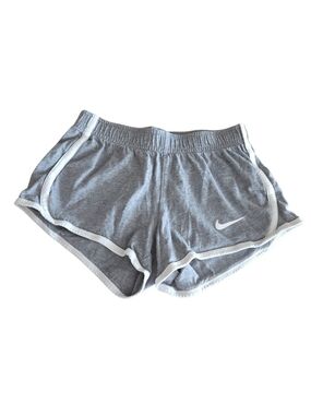 Nike Grey Small Girls Athletic Shorts with White Trim Summer